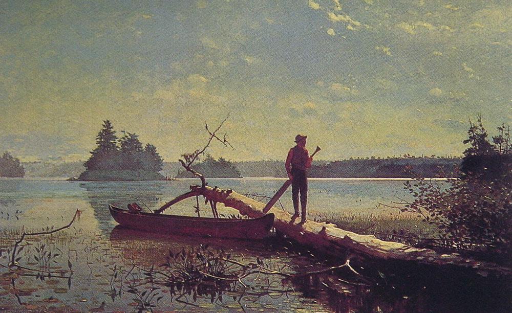 Winslow Homer An Adirondack Lake